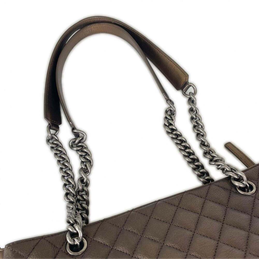 CHANEL Brown Caviar Leather Tote Bag - Picture 7 of 16